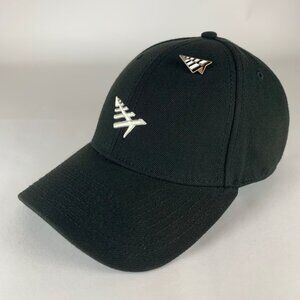 Paper Planes Black Icon II Dad Hat 2.0 Leather Strapback Adjustable Hat